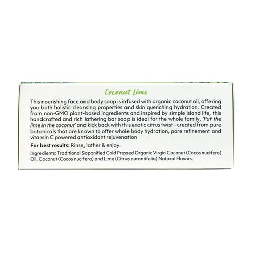 "Coco Fiji Soap Bar for Face and Body Infused With Organic Coconut Oil, Coconut Lime, Essential Oil, Natural Soap for Moisturizing & Pore Purifying Skin, 7 oz, Pack Of 3 "