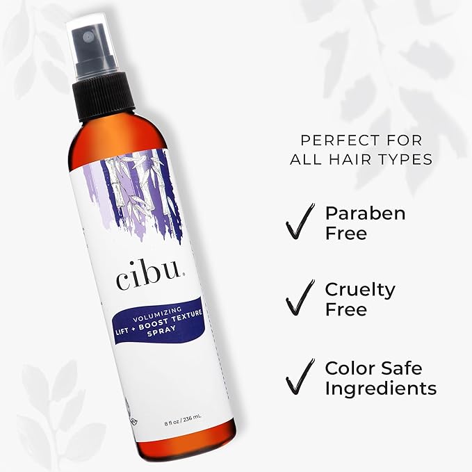 CIBU Volume Lift Texture Spray | Nutrient-Rich Volumizing Spray with Rice Soy Protein, Ginseng, Bamboo Extract & Natural Salts | 8oz